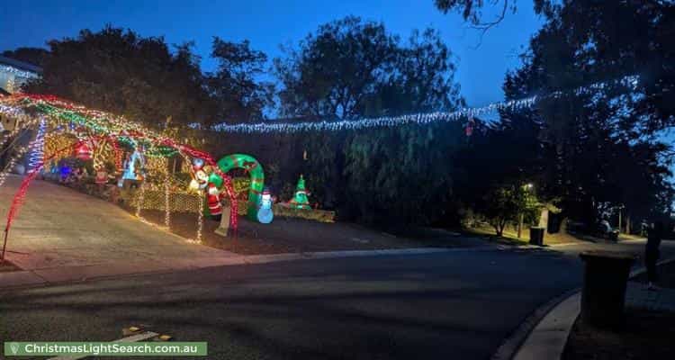 Christmas Light display at 25 Ardlethan Street, Fisher