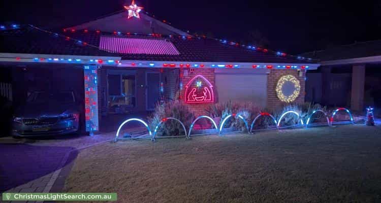 Christmas Light display at 67 Burton Retreat, Stratton