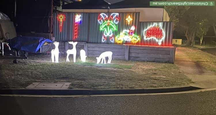 Christmas Light display at 61 Warrawee Circuit, Frankston