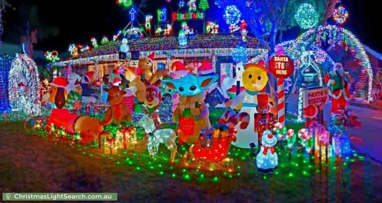 Christmas Light display at 1 Snowdon Street, West Beach
