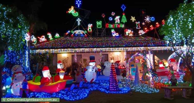 Christmas Light display at 1 Snowdon Street, West Beach