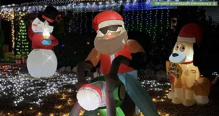 Christmas Light display at 15 Kosmina Crescent, Hillbank