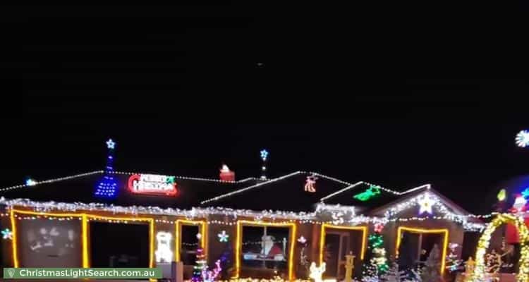 Christmas Light display at 5 Keane Court, Evanston Park
