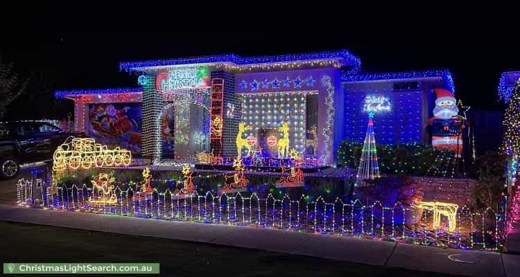 Christmas Light display at 34 Crepe Avenue, Cranbourne West