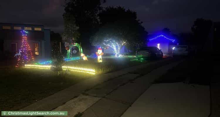 Christmas Light display at 19 Maranboy Street, Fisher