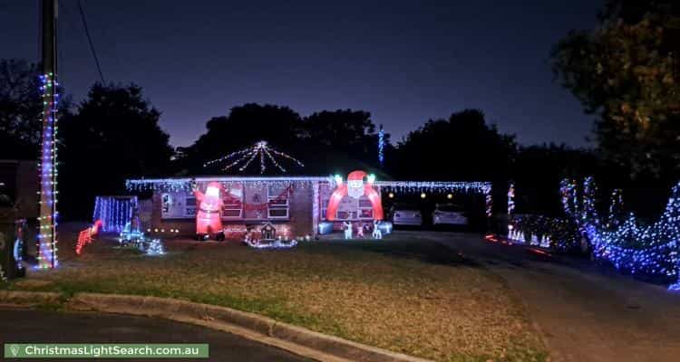 Christmas Light display at  Peter Court, Valley View