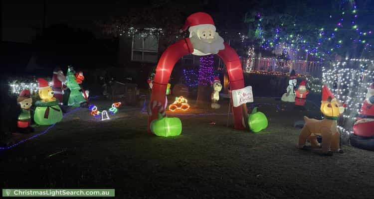 Christmas Light display at 63 Marrett Drive, Ingle Farm