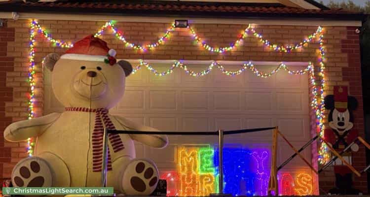 Christmas Light display at 13 Falcon Drive, Hewett