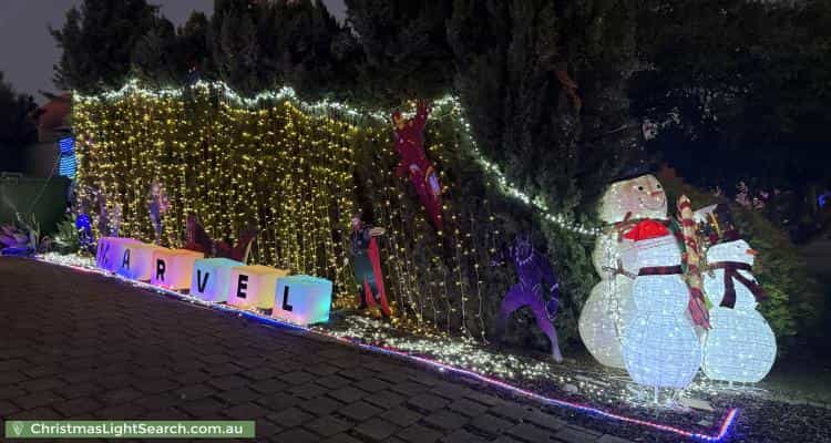 Christmas Light display at 13 Falcon Drive, Hewett