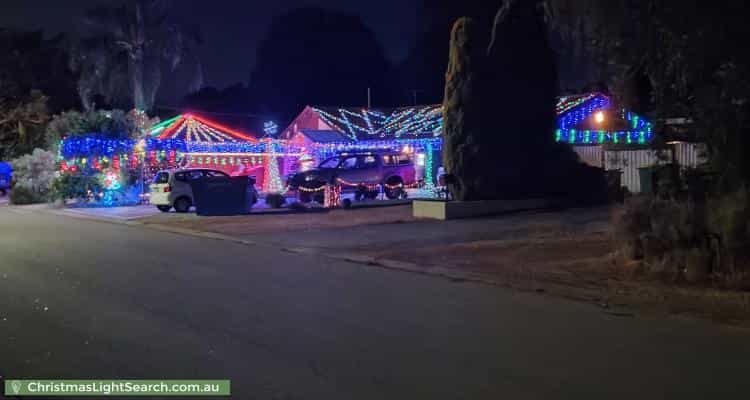 Christmas Light display at 6 Roma Place, Lesmurdie