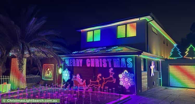 Christmas Light display at 53 Chalcot Drive, Endeavour Hills