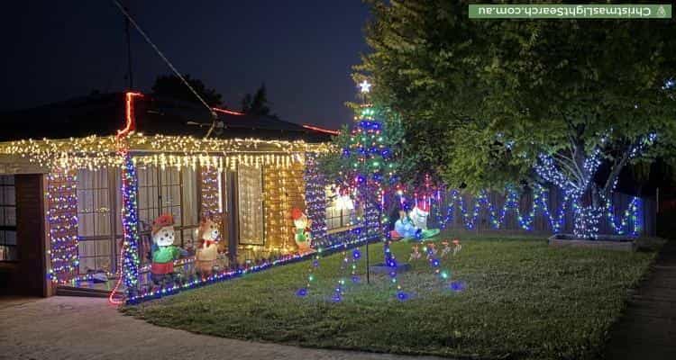 Christmas Light display at 70 North Road, Warragul