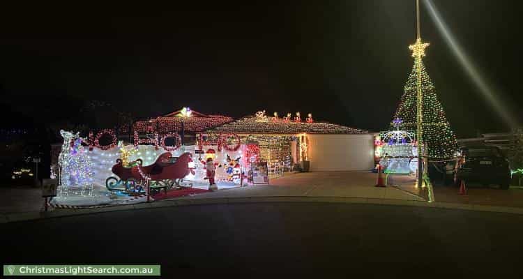 Christmas Light display at 18 Maitland Rise, Woodvale