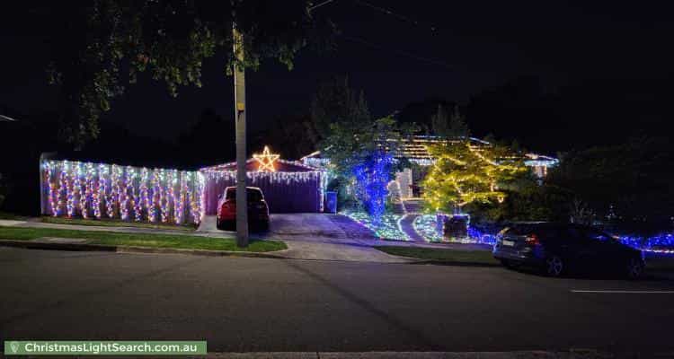 Christmas Light display at 13 Carramar Court, Bayswater