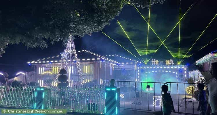 Christmas Light display at 108 Gillespie Road, Kings Park