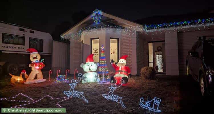 Christmas Light display at 24 Palamountain Drive, Evanston Park