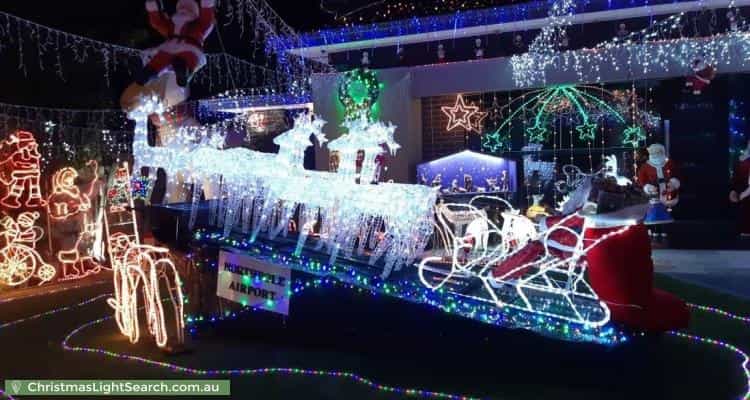 Christmas Light display at 50 Kincumber Drive, Croydon