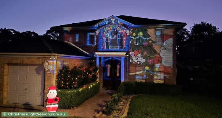 Christmas Light display at 12 Macquarie Avenue, Kellyville