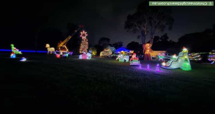 Christmas Light display at 90 Llandilo Road, Berkshire Park