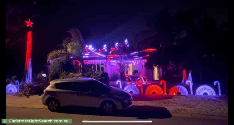 Christmas Light display at 8 Cahow Grove, Ballajura