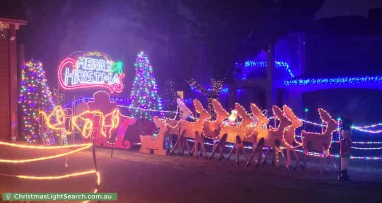 Christmas Light display at 2 Stableford Chase, Melton West