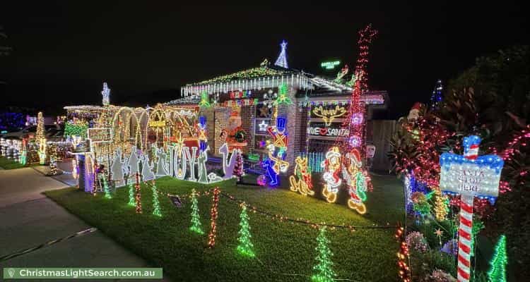 Christmas Light display at 15 Walseley Crescent, Gledswood Hills