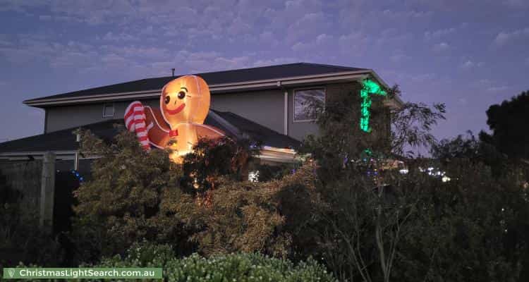 Christmas Light display at  Warralily Boulevard, Armstrong Creek