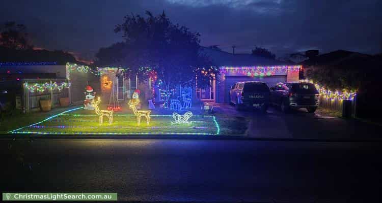 Christmas Light display at 41 Elisa Place, Hastings