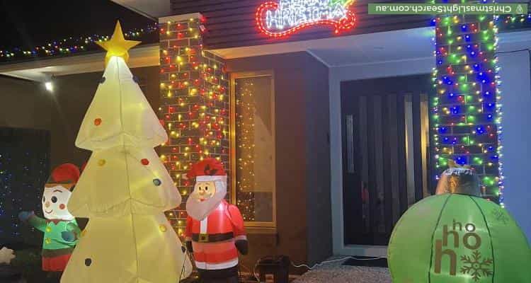Christmas Light display at 18 Alesana Drive, Bellbird Park