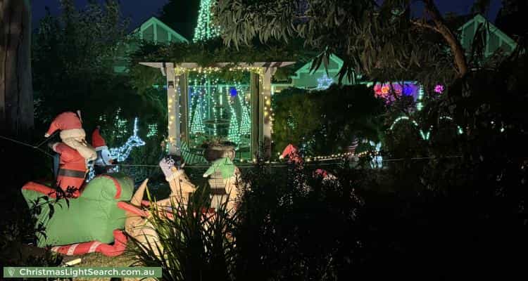Christmas Light display at 41 Long View Road, Croydon South