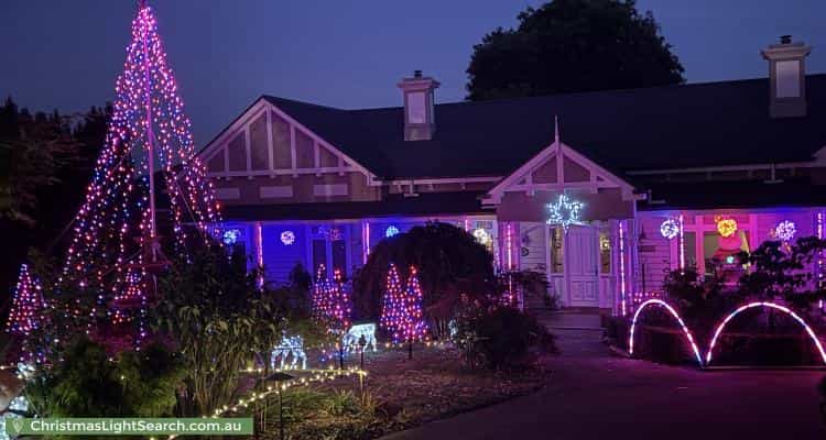 Christmas Light display at 41 Long View Road, Croydon South