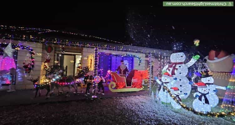 Christmas Light display at 1 Diamond Drive, Cardigan Village