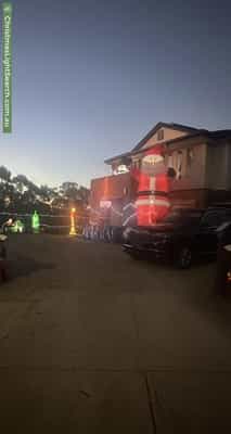 Christmas Light display at 12 Lovely Meadows Court, Rosebud