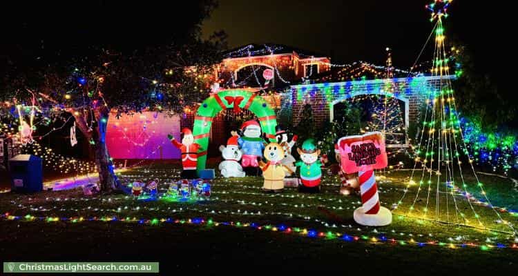 Christmas Light display at 25 Seville Crest, Mindarie