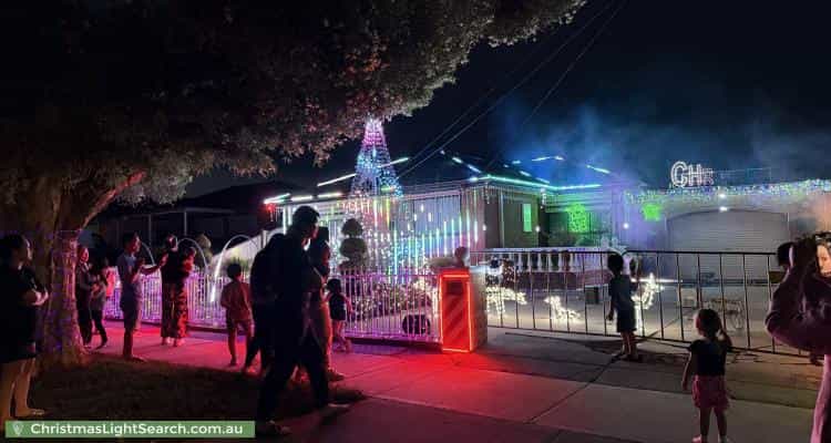 Christmas Light display at 108 Gillespie Road, Kings Park