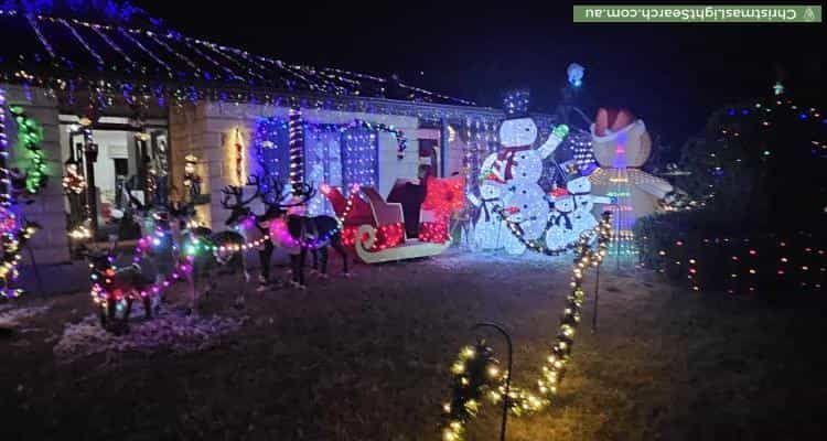 Christmas Light display at 1 Diamond Drive, Cardigan Village