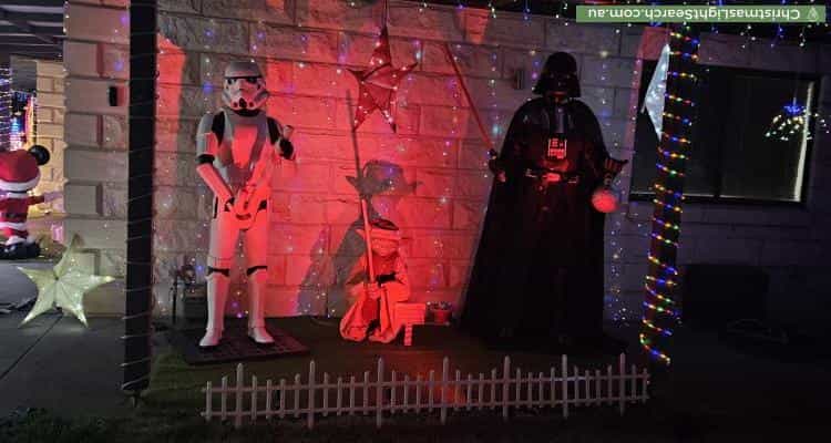 Christmas Light display at 1 Diamond Drive, Cardigan Village
