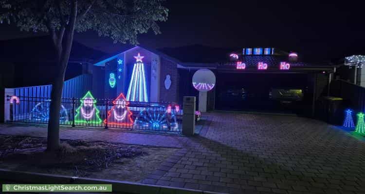 Christmas Light display at 40 Serpentine Circuit, Andrews Farm