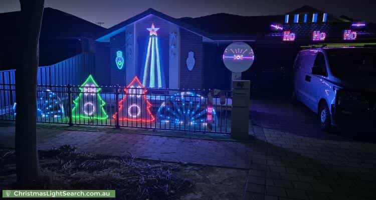 Christmas Light display at 40 Serpentine Circuit, Andrews Farm