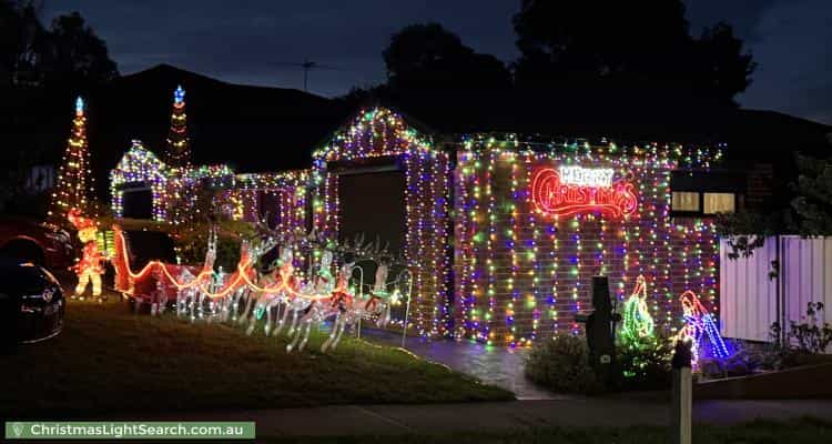 Christmas Light display at 44 Stewarts Lane, Sunbury