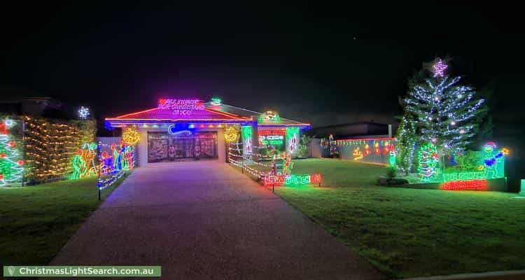 Christmas Light display at 6 Heywood Street, Glenvale