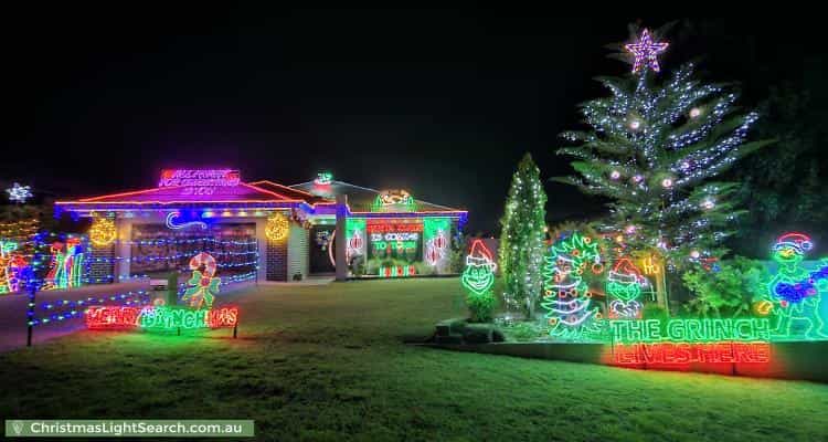 Christmas Light display at 6 Heywood Street, Glenvale