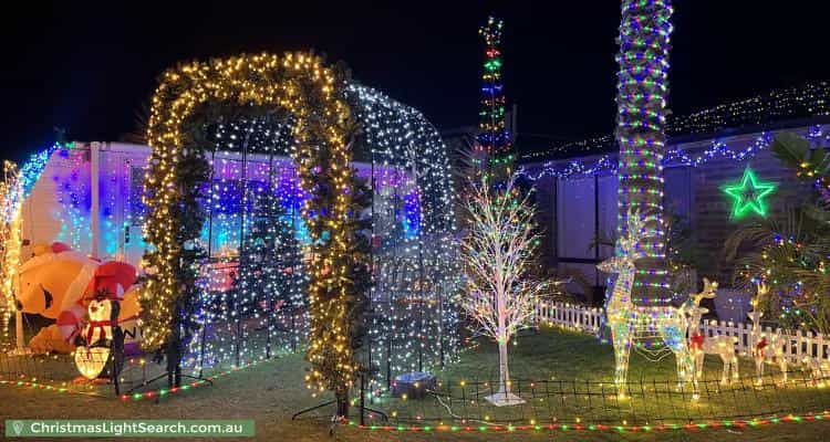 Christmas Light display at 19 Conway Grove, Heathridge