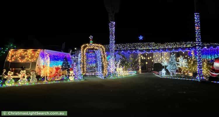 Christmas Light display at 19 Conway Grove, Heathridge