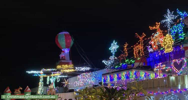 Christmas Light display at 42 Volante Crescent, Mermaid Waters