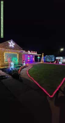 Christmas Light display at 32 Willison Avenue, Evanston