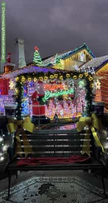 Christmas Light display at 13 Dunmore Street North, Bexley