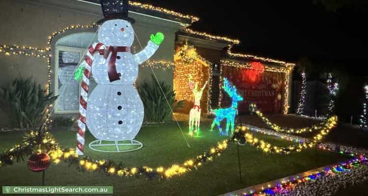 Christmas Light display at 15 Birchgrove Way, Taylors Hill