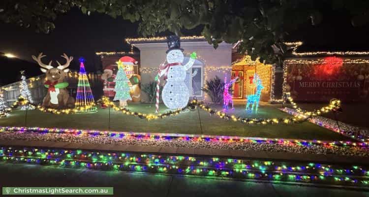 Christmas Light display at 15 Birchgrove Way, Taylors Hill