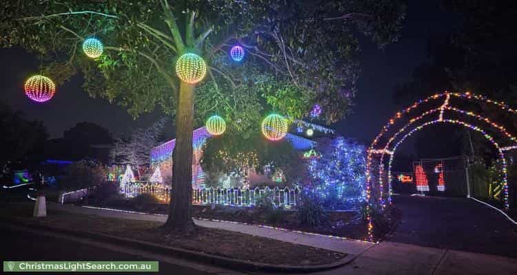 Christmas Light display at 5 Raheen Court, Vermont South